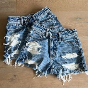 American Eagle Strigid Denim Mom Short